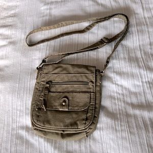Army green Canvas Crossbody